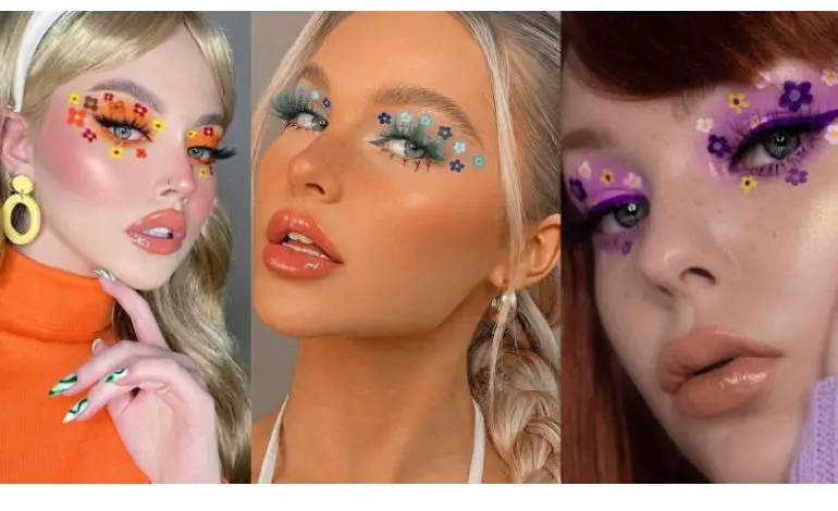 Floral-inspired beauty looks